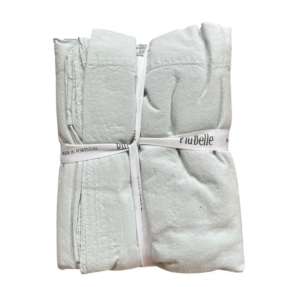 PiuBelle Portugal Gray Cotton Percale Pillowcases Set of 2 Standard Piu Belle